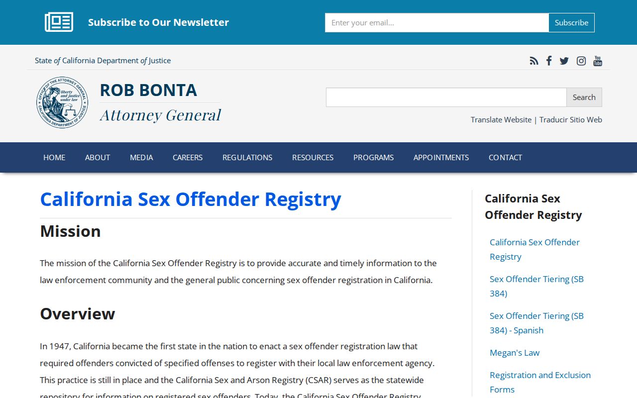 California DOJ sex offender registry program for Yuba County searches